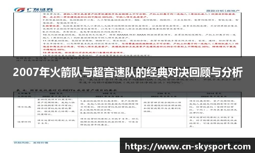 2007年火箭队与超音速队的经典对决回顾与分析
